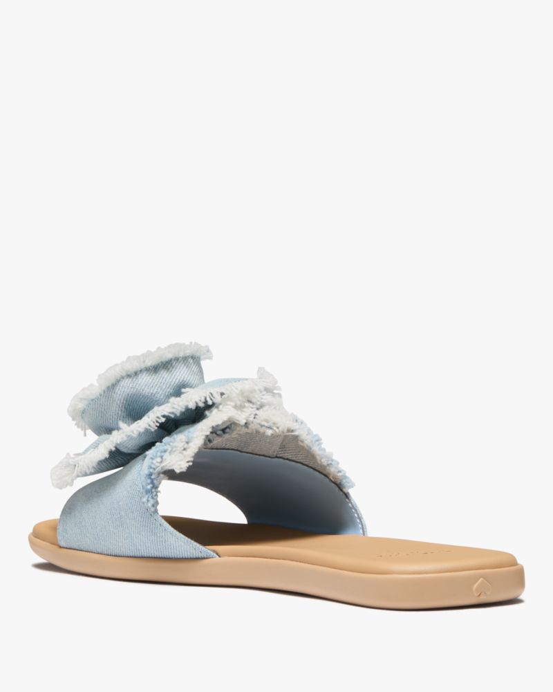Flourish Denim Flat Sandals