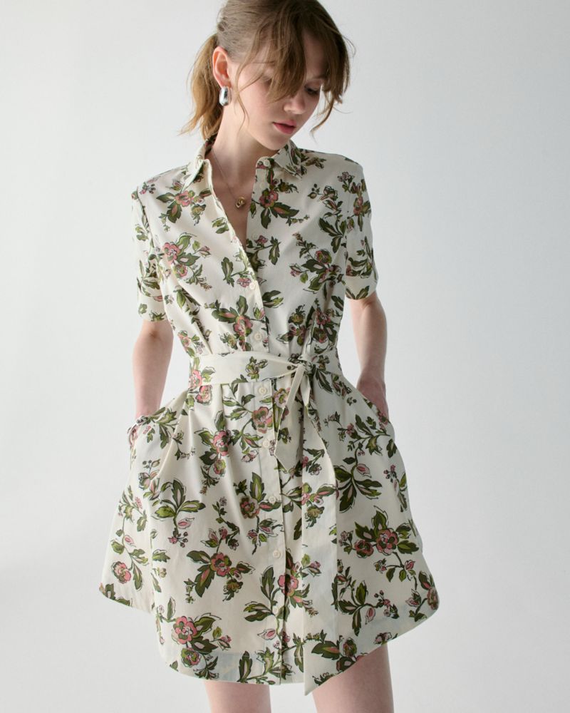 Forest Blooms Shirt Dress