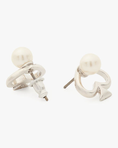 Statement Spade Pearl Studs