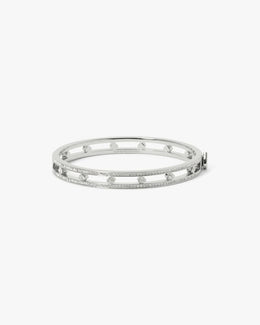 Cut To The Chase Pave Spade Hinge Bangle