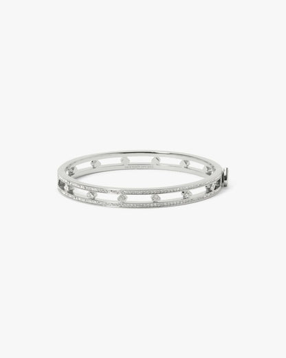 Cut To The Chase Pave Spade Hinge Bangle