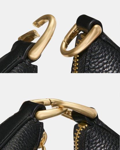 Duo Crinkle Metallic Leather Crossbody Bag