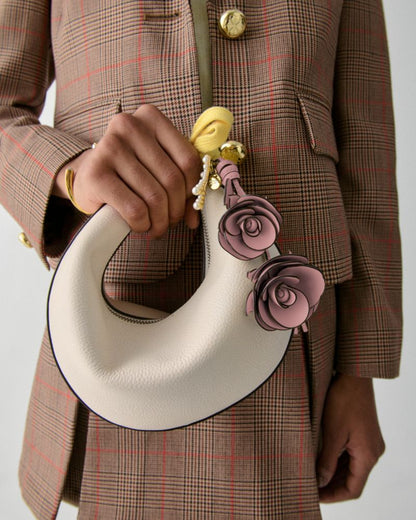 Charmed Stacked Rose Bag Charm
