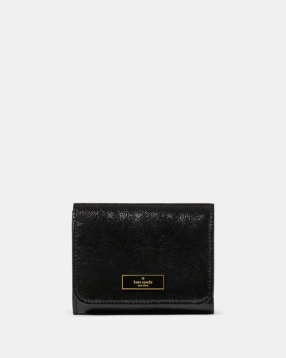 Bridget Crinkle Patent Small L-zip Wallet