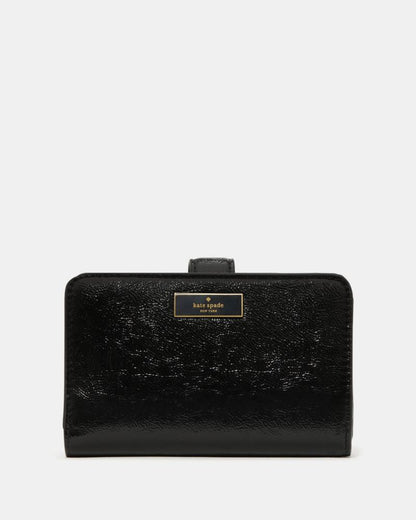 Bridget Crinkle Patent Medium Compact Bifold Wallet