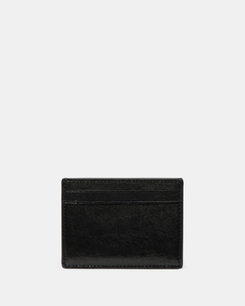 Bridget Crinkle Patent Small Slim Card Holder