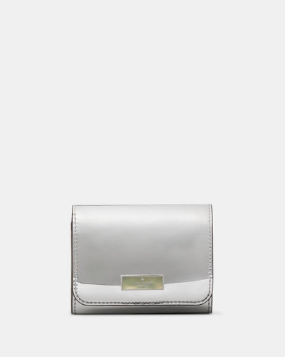 Bridget Mirror Metallic Small L-zip Wallet