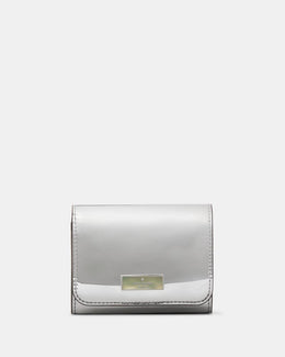 Bridget Mirror Metallic Small L-zip Wallet