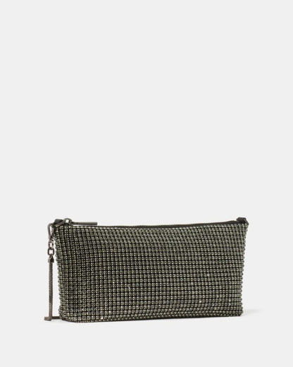 Andie Faux Crystal Mesh Small Shoulder