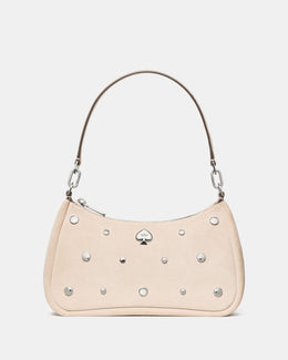 Kayla Suede Studs Small Convertible Shoulder Bag