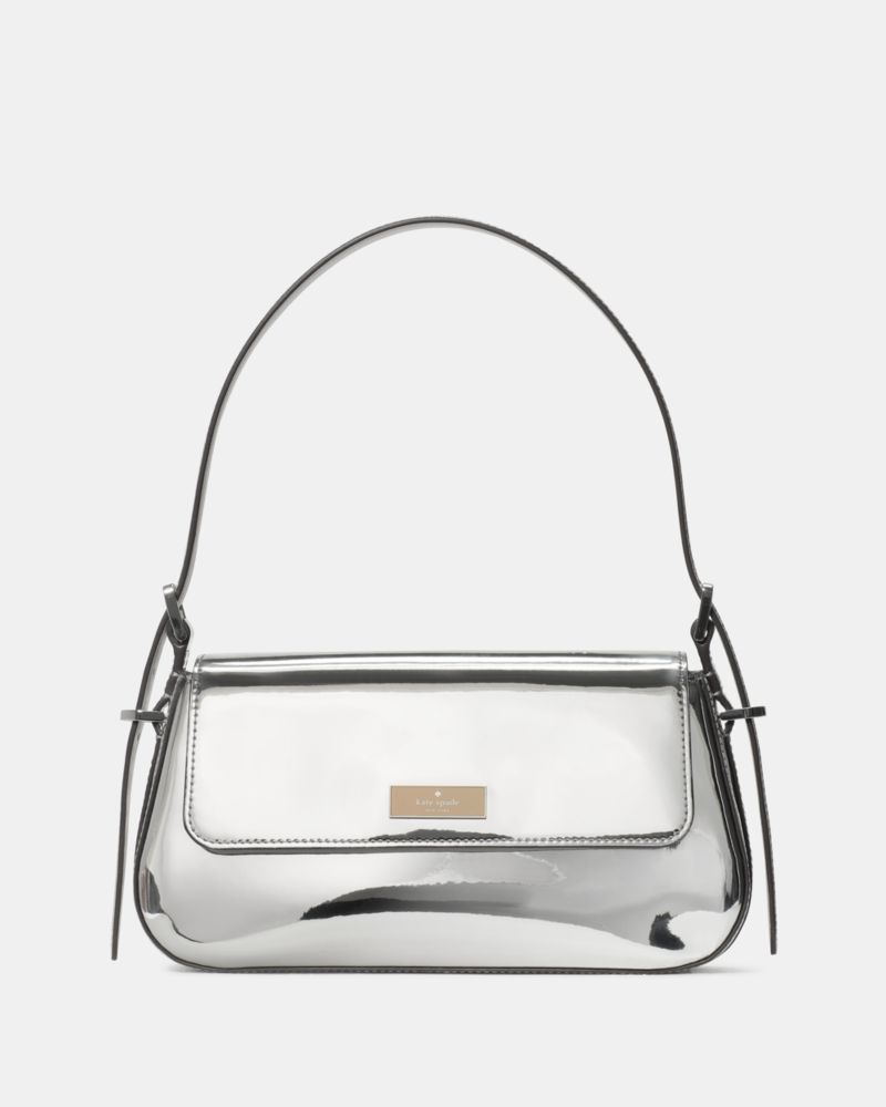 Bridget Shiny Leather Small Flap Shoulder