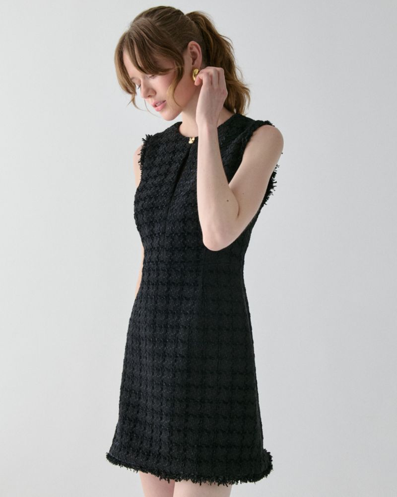 Plaza Tweed Fit And Flare Dress