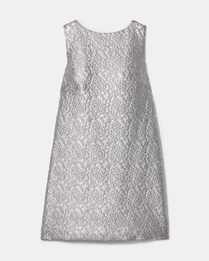 Foil Lace Shift Dress