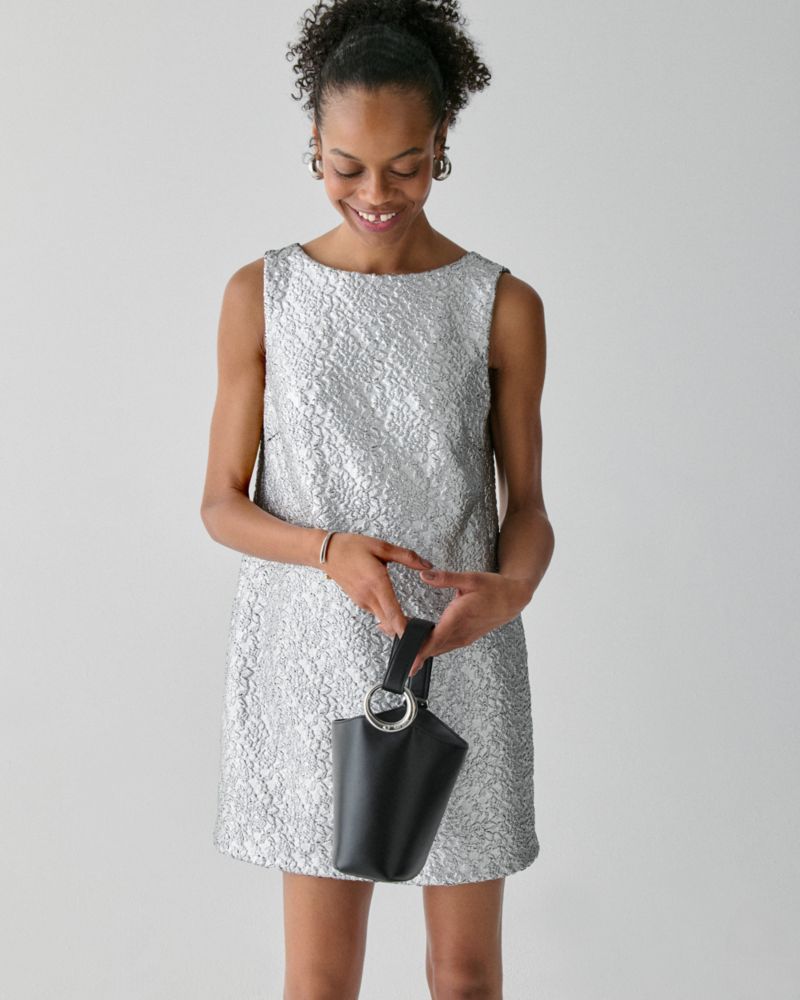 Foil Lace Shift Dress