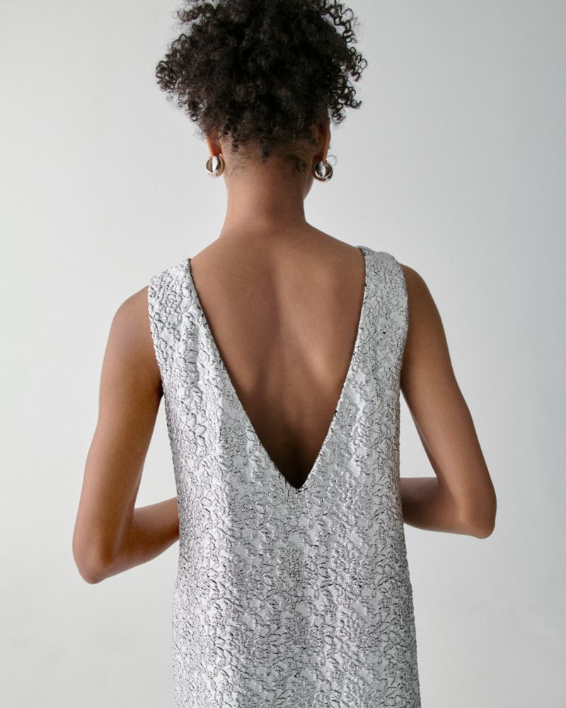 Foil Lace Shift Dress
