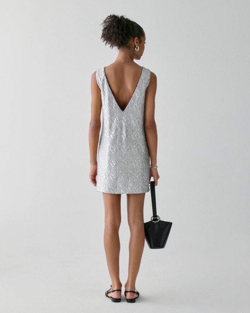 Foil Lace Shift Dress