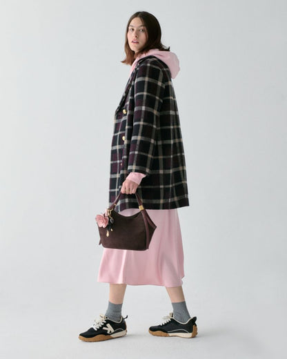 Plaid Double Breasted Coat