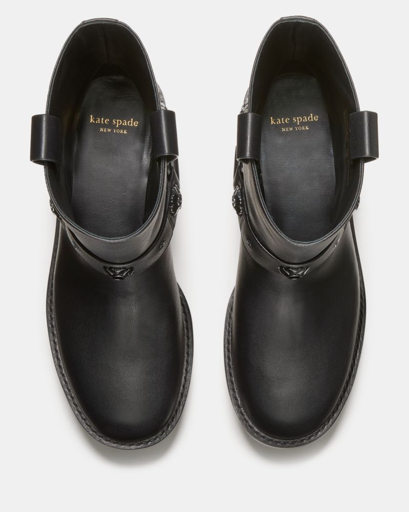 Spade Flower Stud Moto Boot