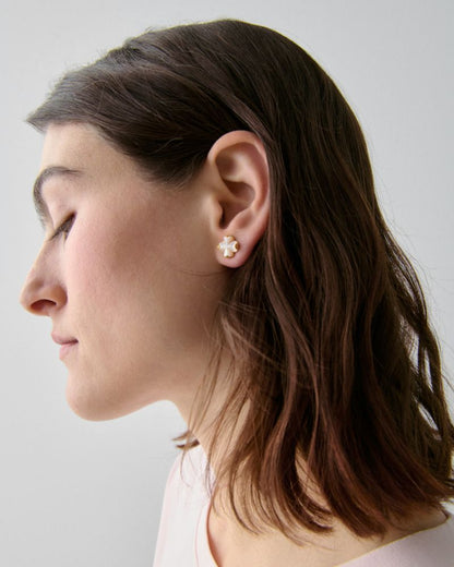 Spade Flower Studs