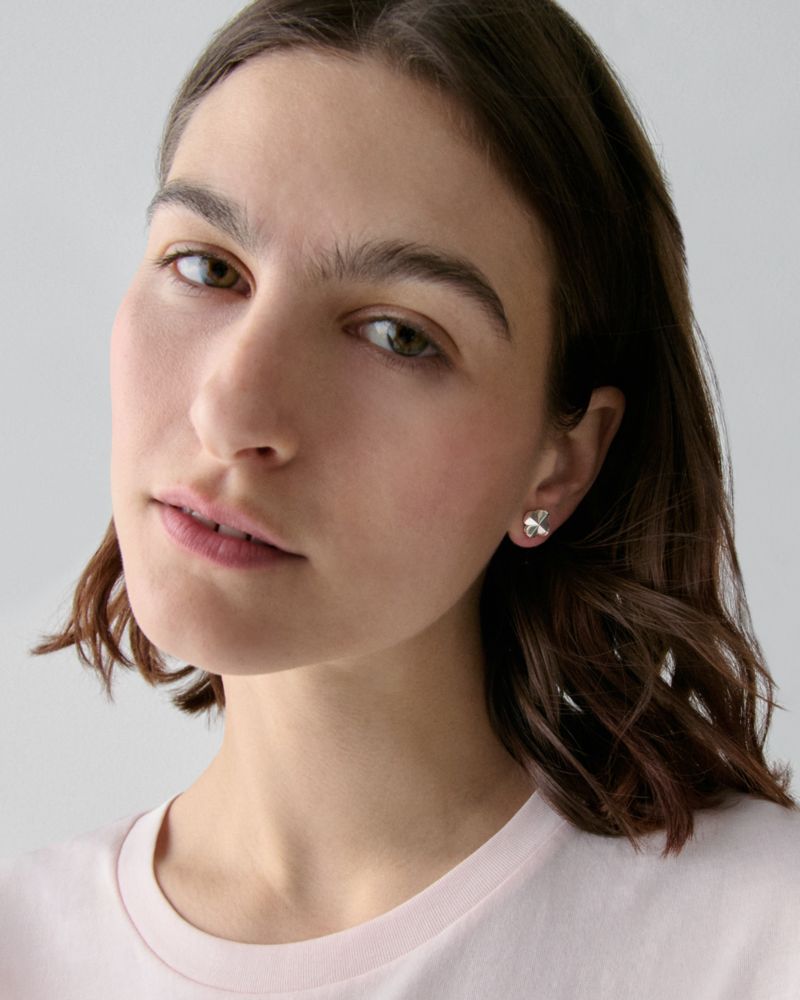Spade Flower Studs