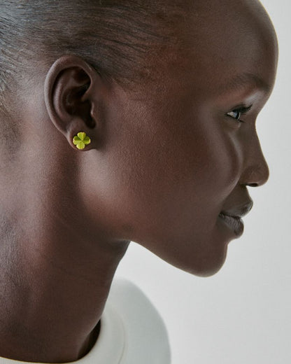 Spade Flower Studs