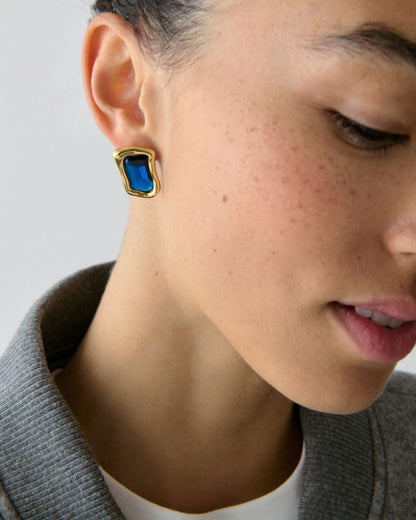 Molten Glass Statement Studs