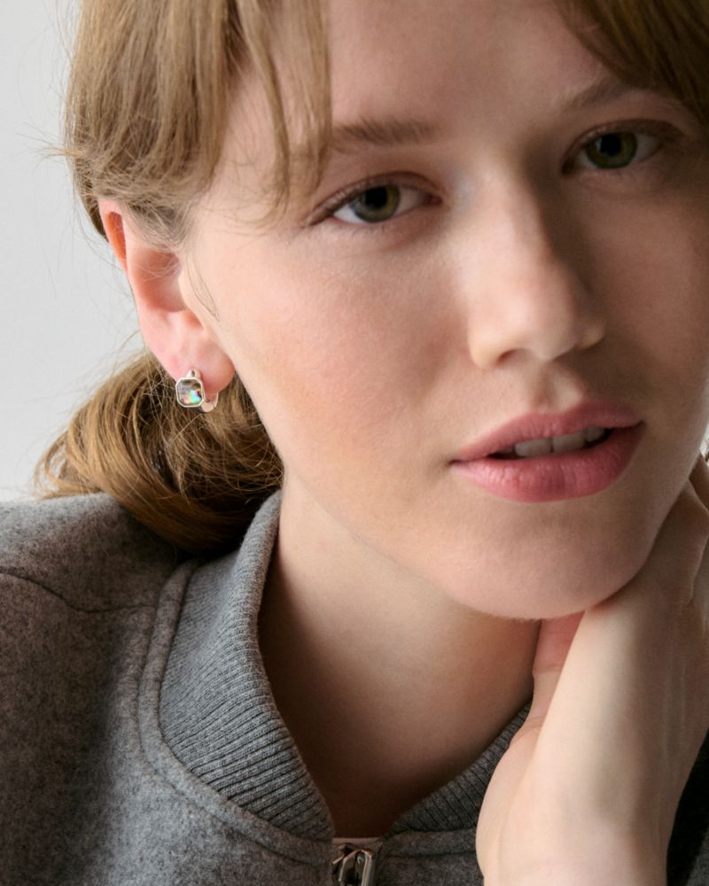 Keep Sparkling Asscher Huggies