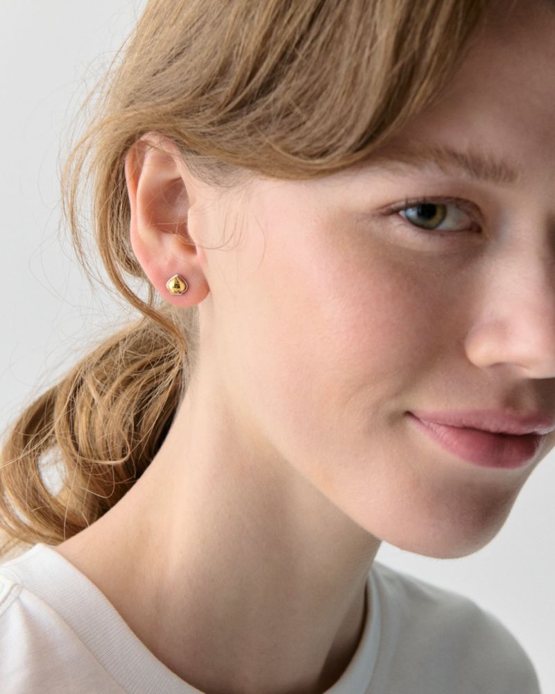 Sculpted Spade Mini Studs