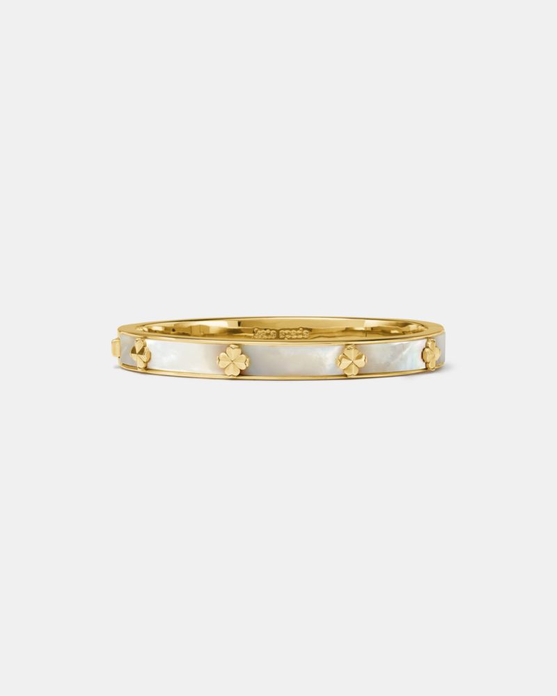 Spade Flower Hinged Bangle