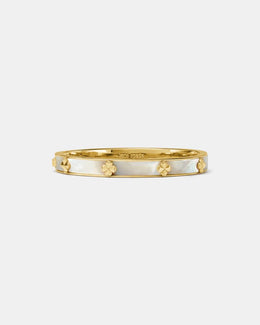 Spade Flower Hinged Bangle