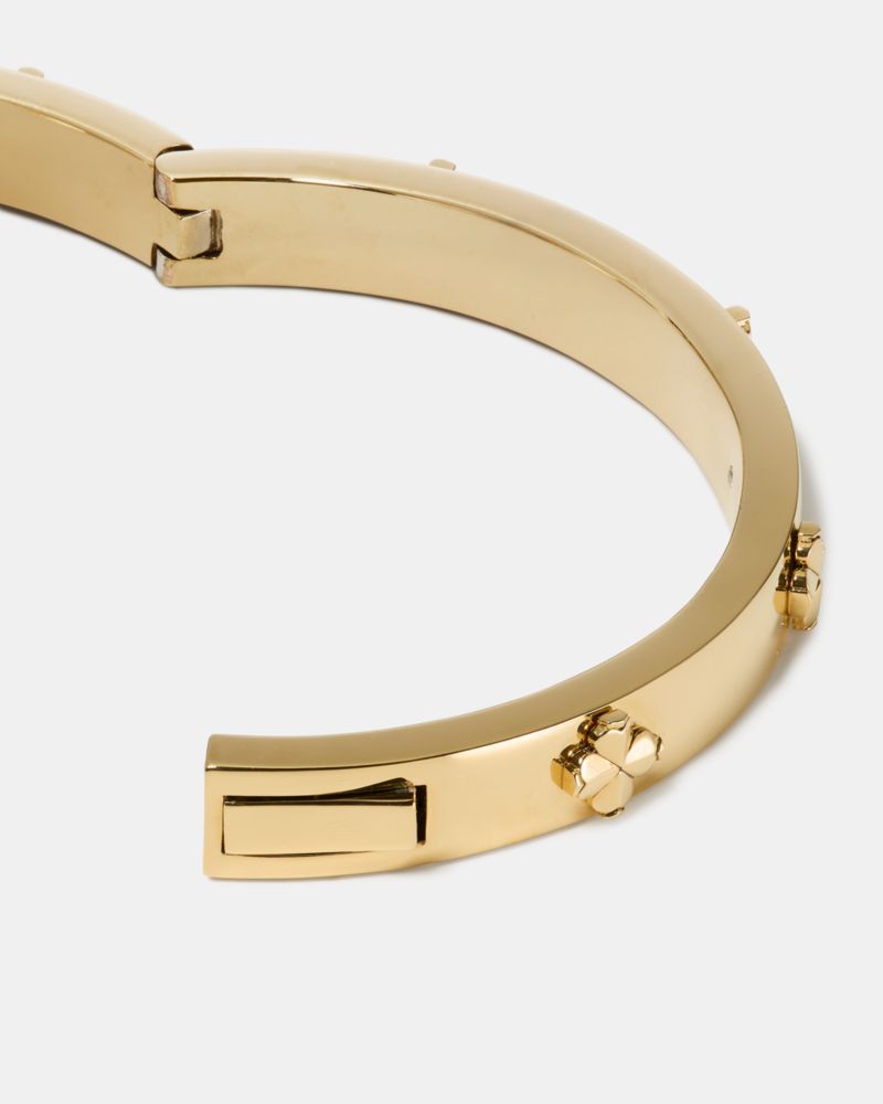 Spade Flower Hinged Bangle
