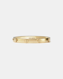 Spade Flower Hinged Bangle