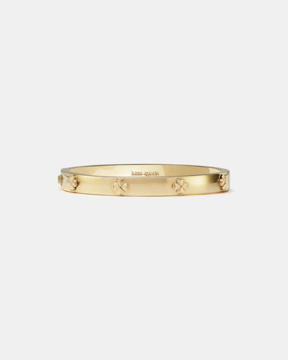 Spade Flower Hinged Bangle