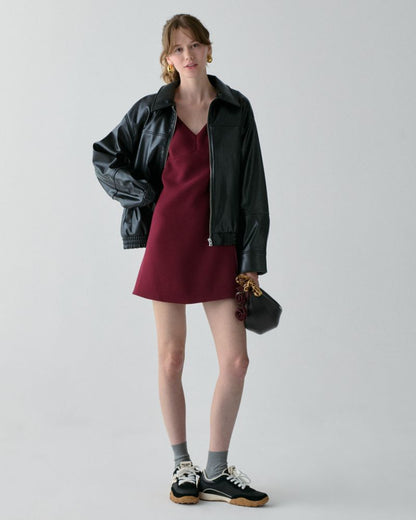 V-neck Mini Dress