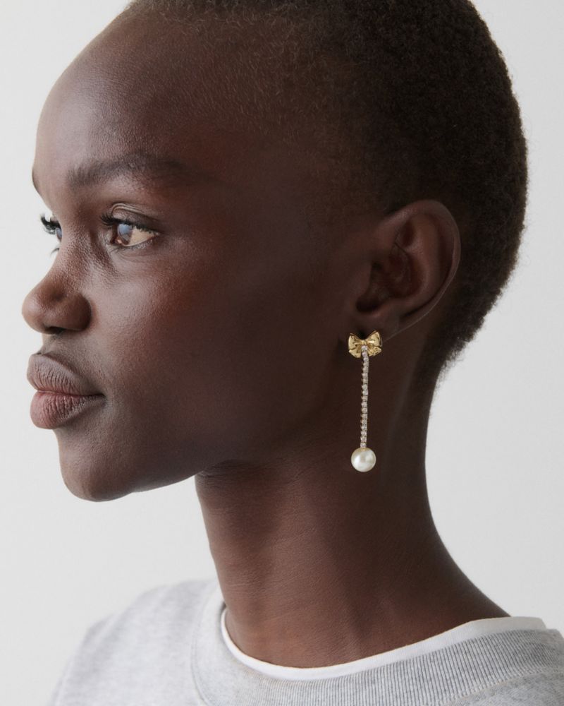 Bling And Bows Linear Earring