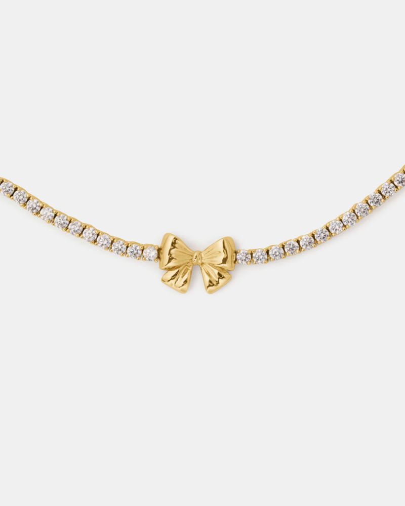 Bling And Bows Bow Tennis Necklace