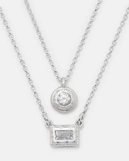 Elegant Edge Double Necklace Set
