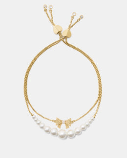 Modern Pearls Slider Bracelet Set - Boxed
