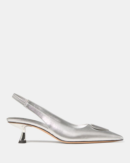 Lover Metallic Slingback Kitten Heel