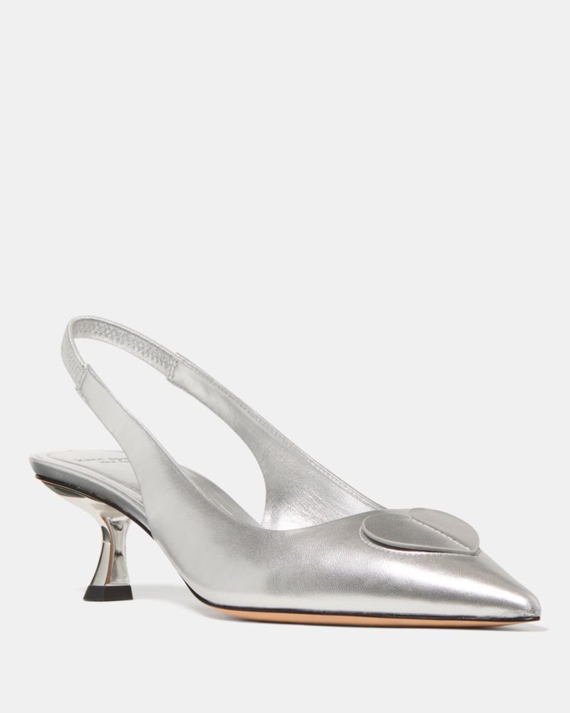 Lover Metallic Slingback Kitten Heel
