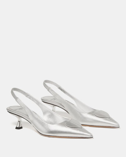 Lover Metallic Slingback Kitten Heel