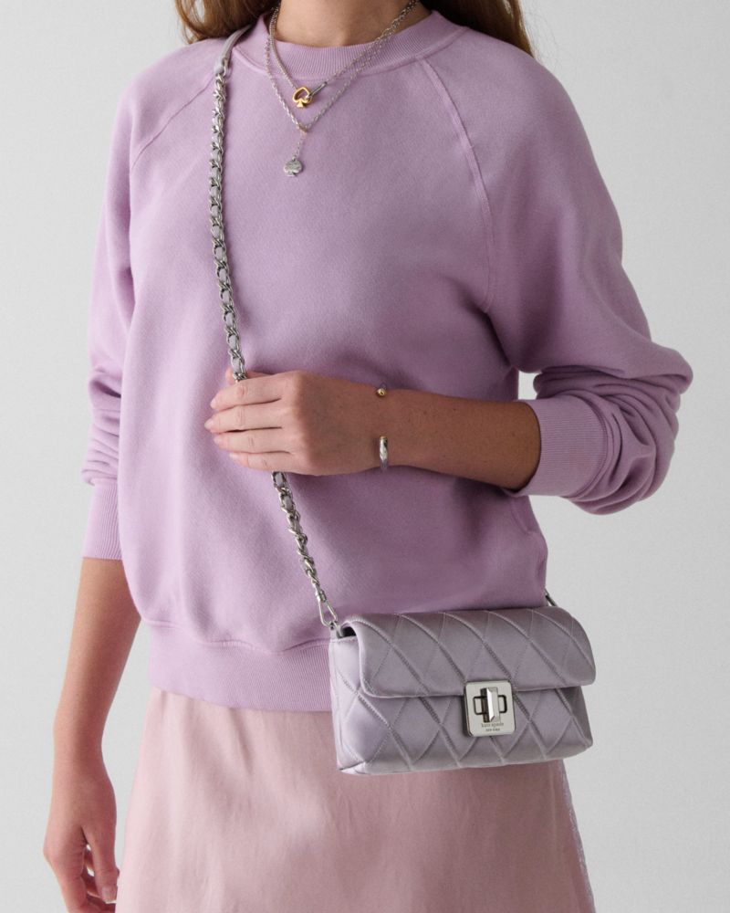 Carey Quilted Satin Mini Crossbody
