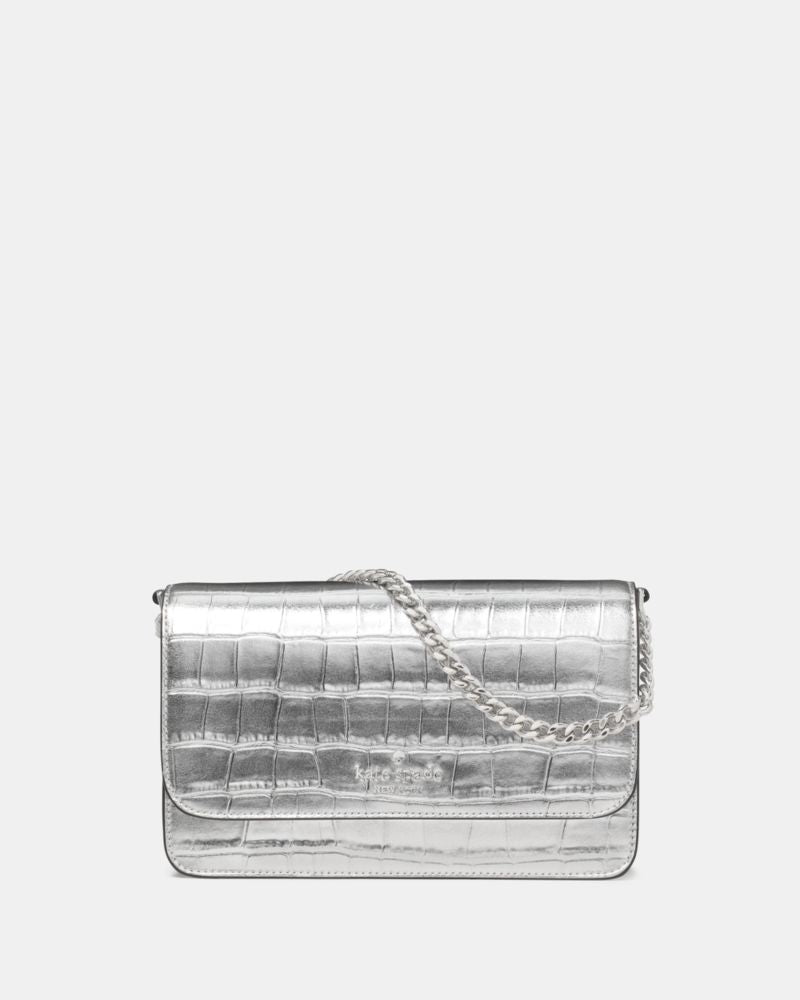 Madison Croc Embossed Willow Mini Flap Crossbody