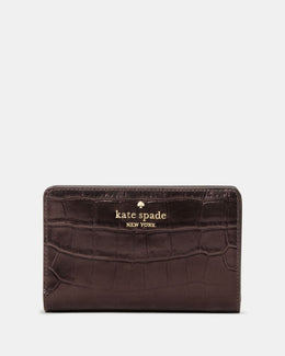 Madison Croc Embossed Medium Bifold Wallet