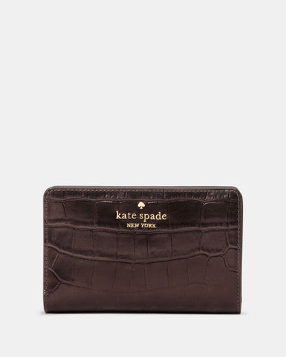 Madison Croc Embossed Medium Bifold Wallet