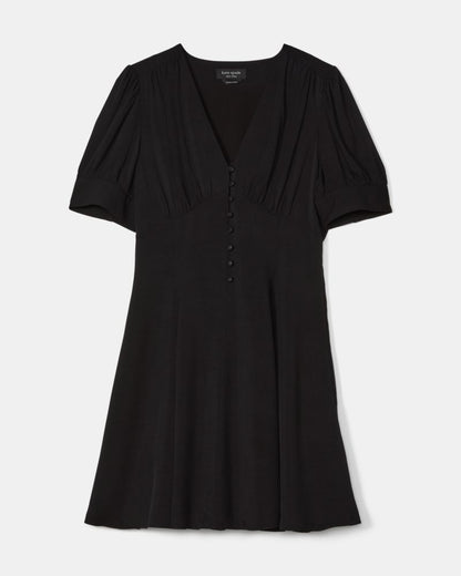 Fluid Puff Sleeve Mini Dress