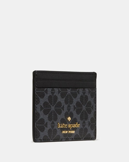 Spade Flower Small Slim Card Holder
