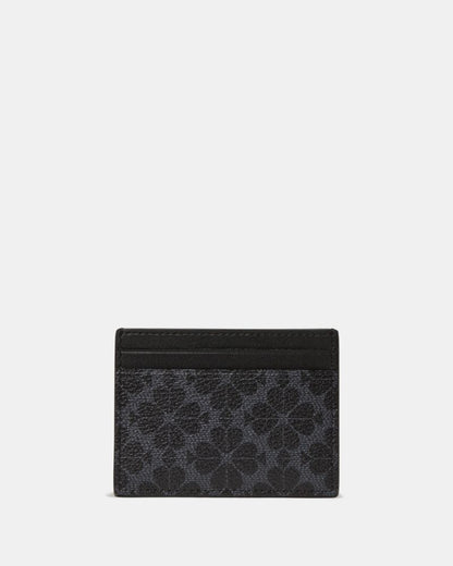 Spade Flower Small Slim Card Holder