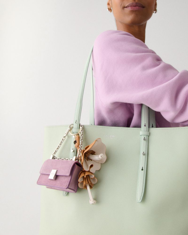 Charmed Suede Nano Carryall Bag Charm