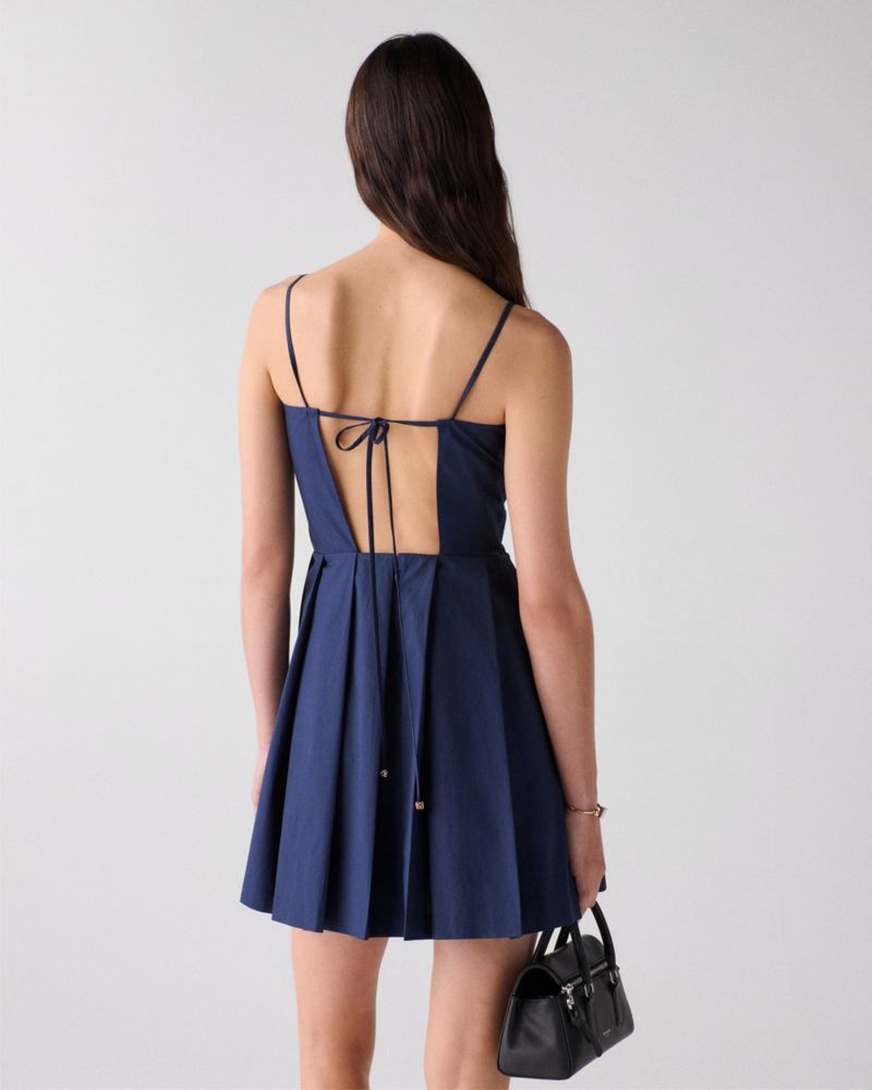 Open Back Pleated Dress